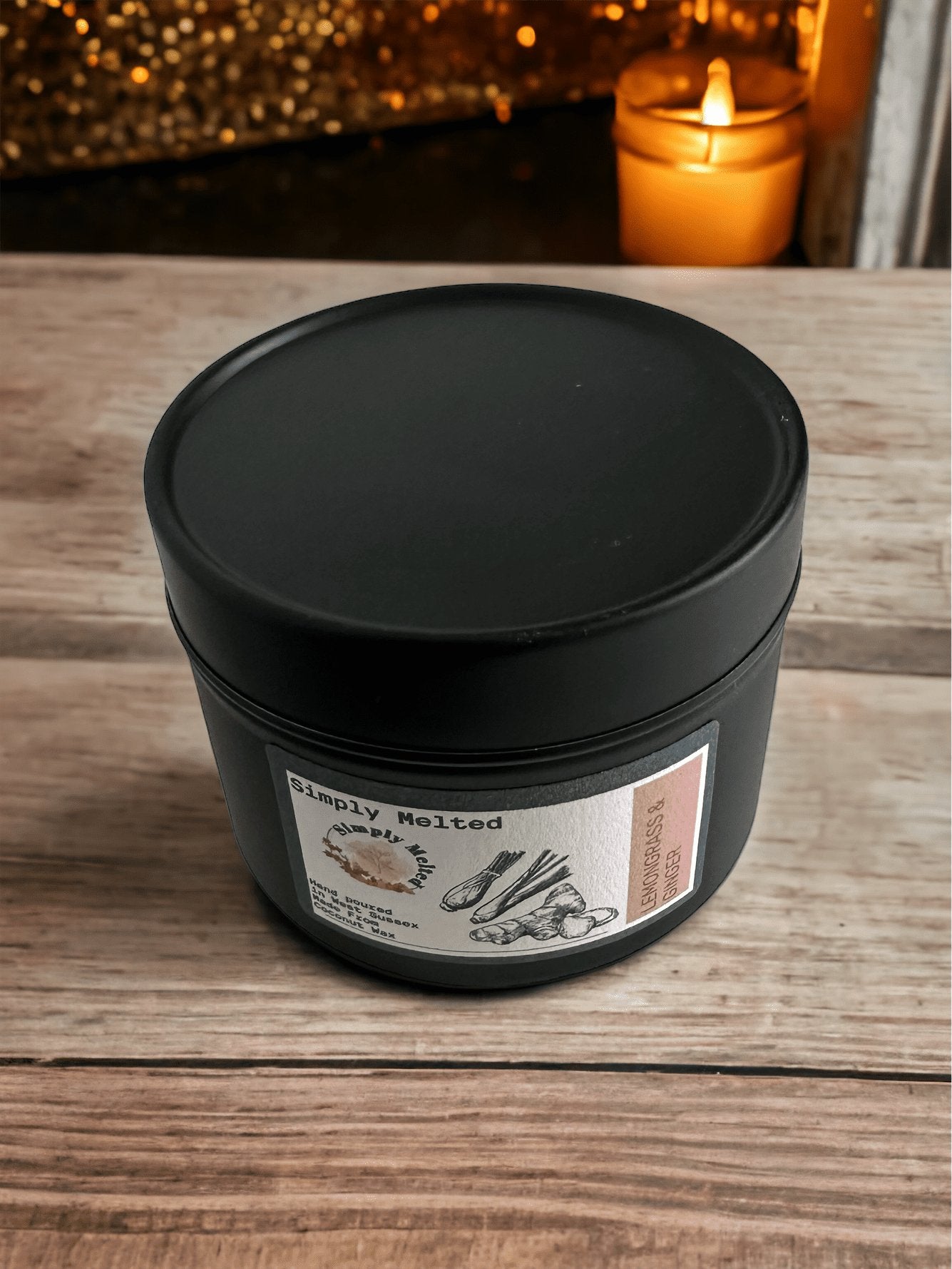 Lemongrass & Ginger Tin Candle - Simply Melted