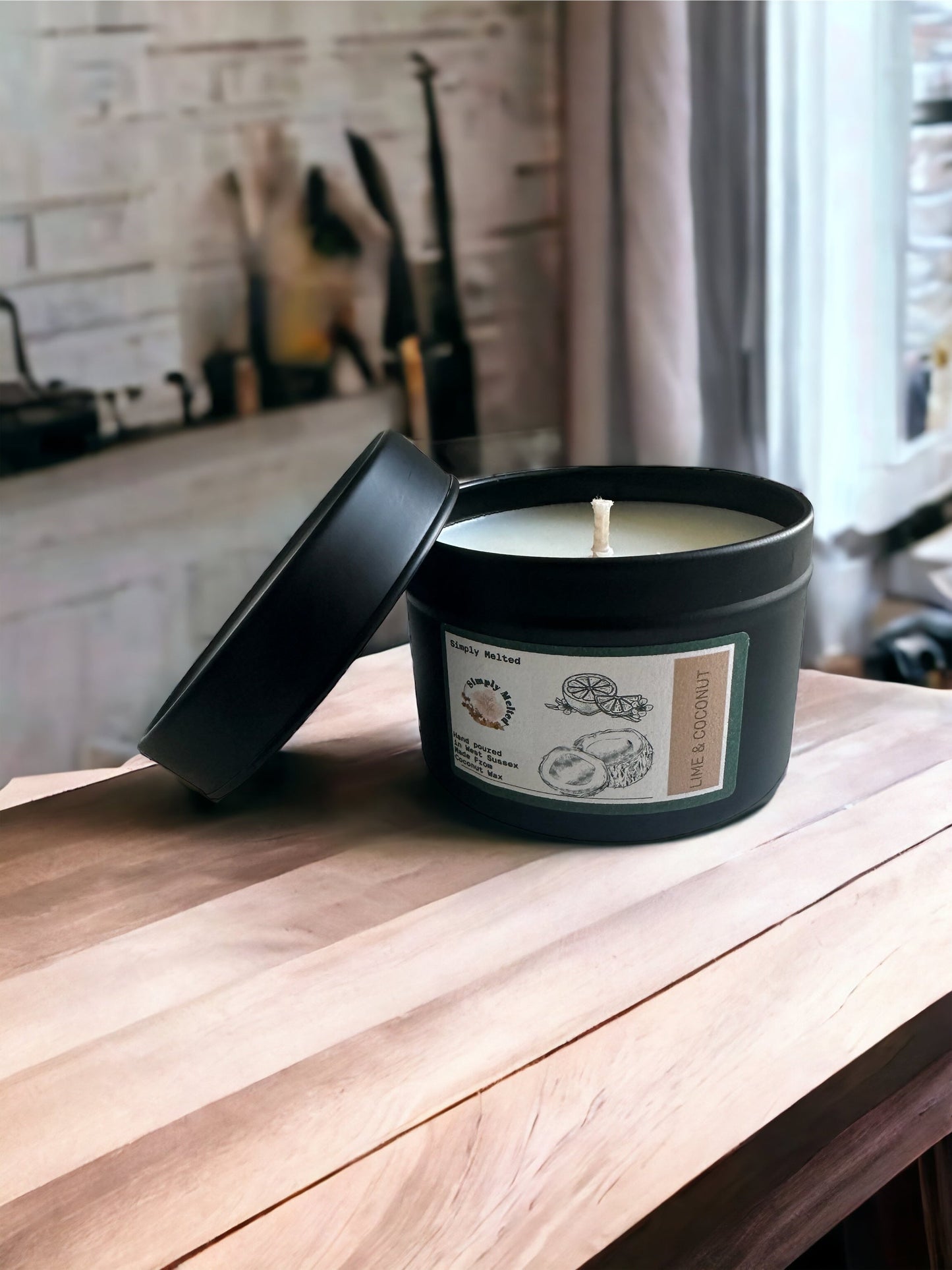 Lime & Coconut Candle in a Tin - Simply Melted