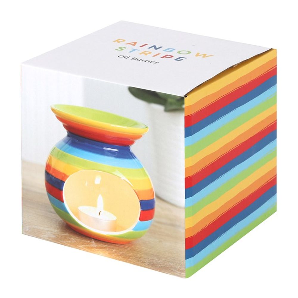 Rainbow Stripe Oil Burner - Simply Melted