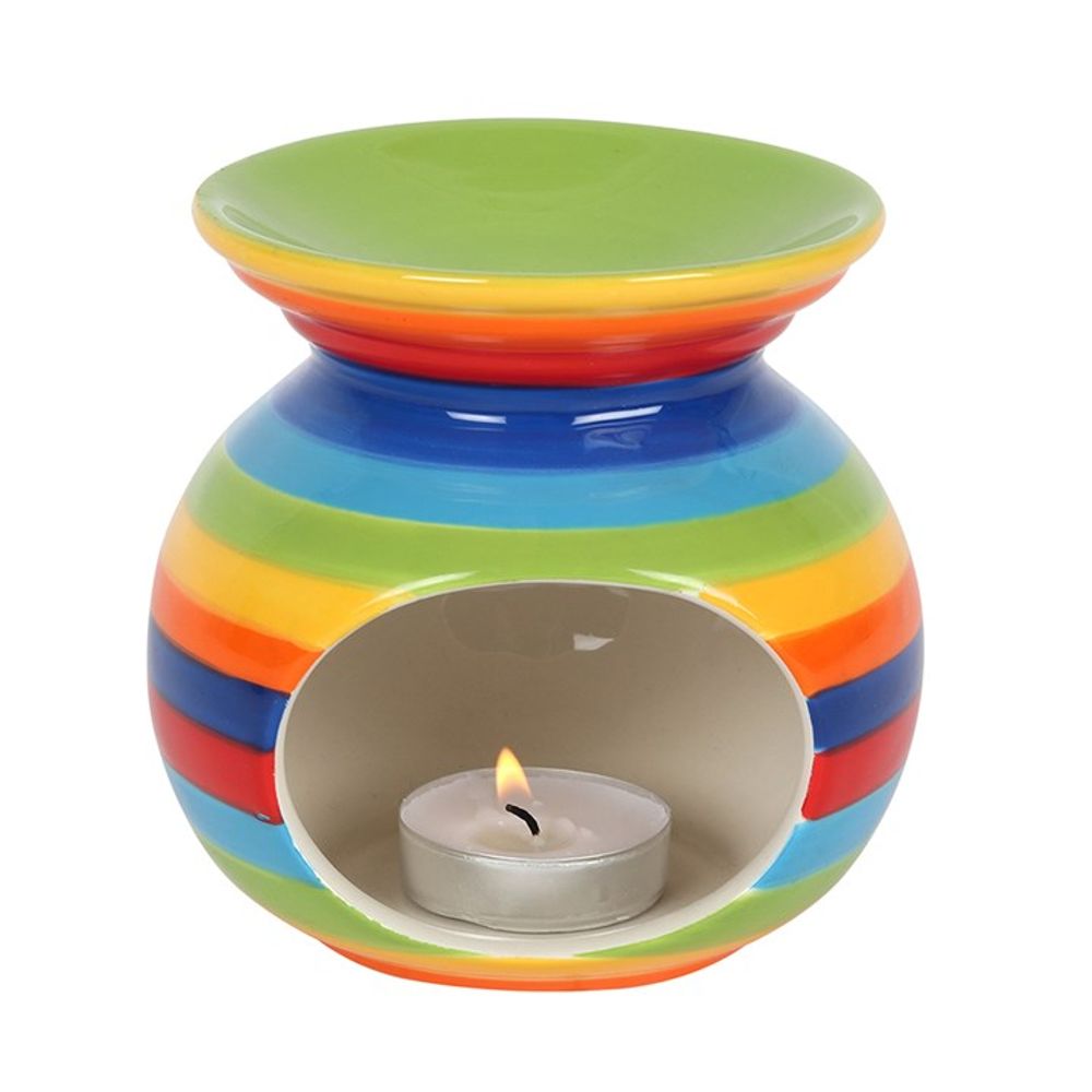 Rainbow Stripe Oil Burner - Simply Melted