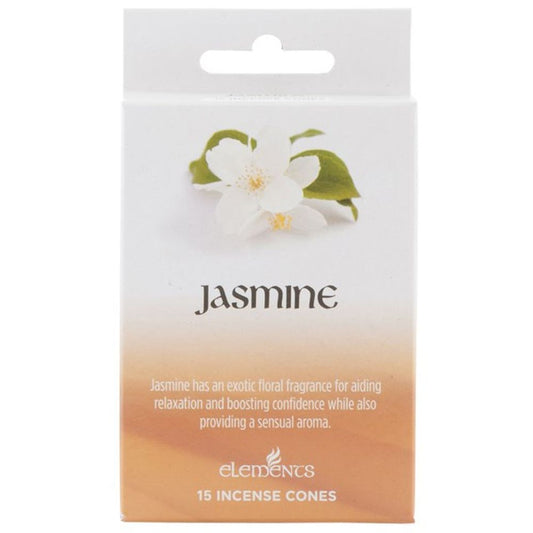 Set of 12 Packets of Elements Jasmine Incense Cones - Simply Melted