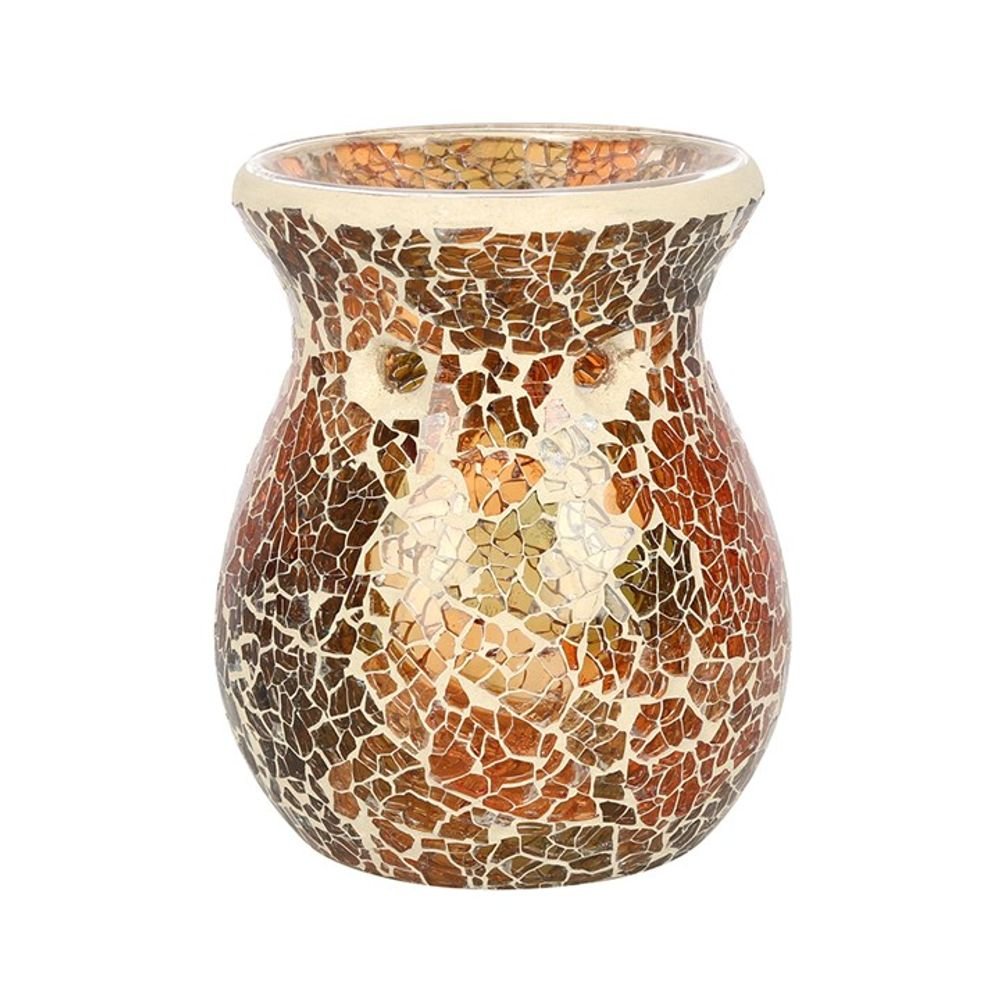 Small Brown Crackle Oil Burner - Simply Melted