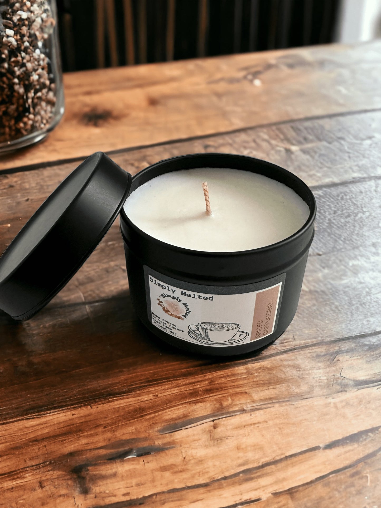 Spiced Cappuccino Tin Candle - Simply Melted