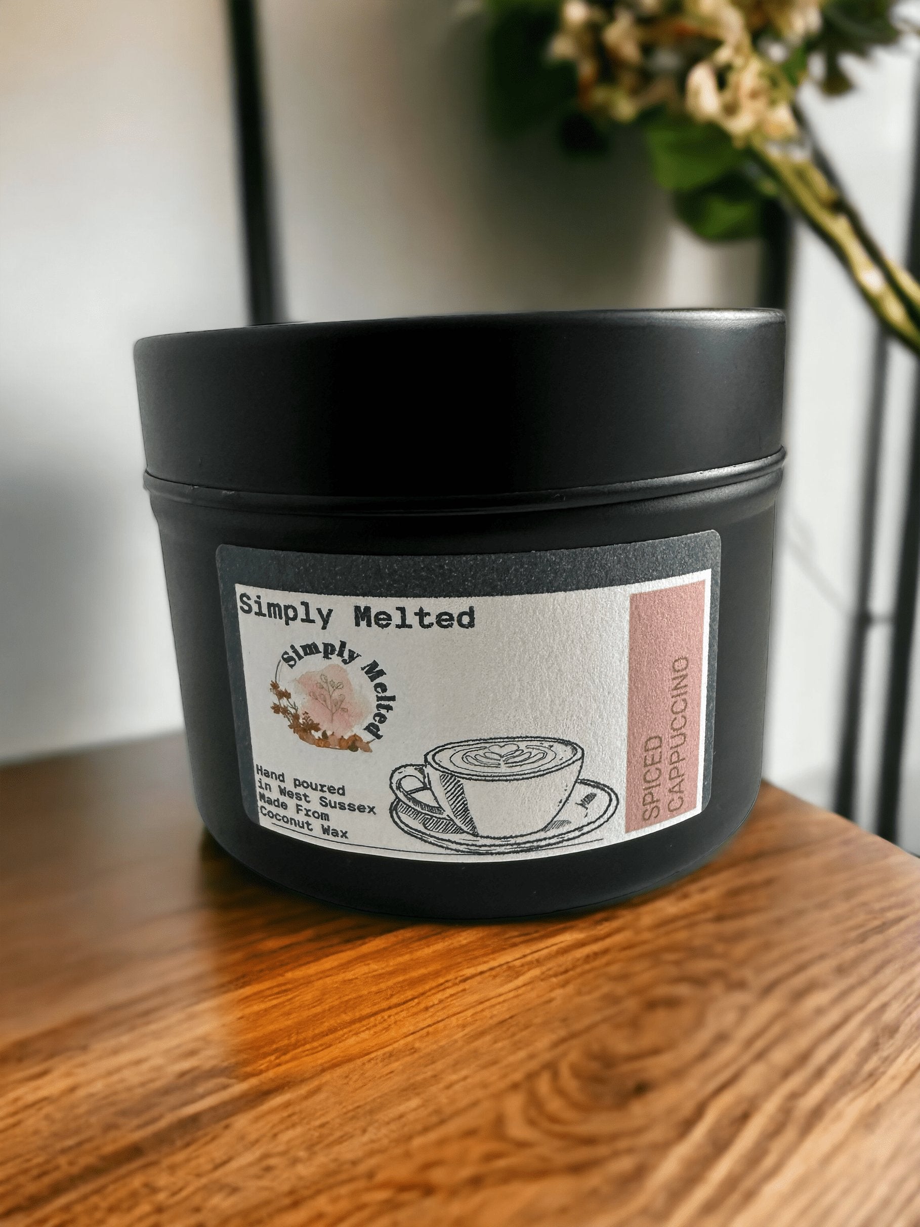 Spiced Cappuccino Tin Candle - Simply Melted