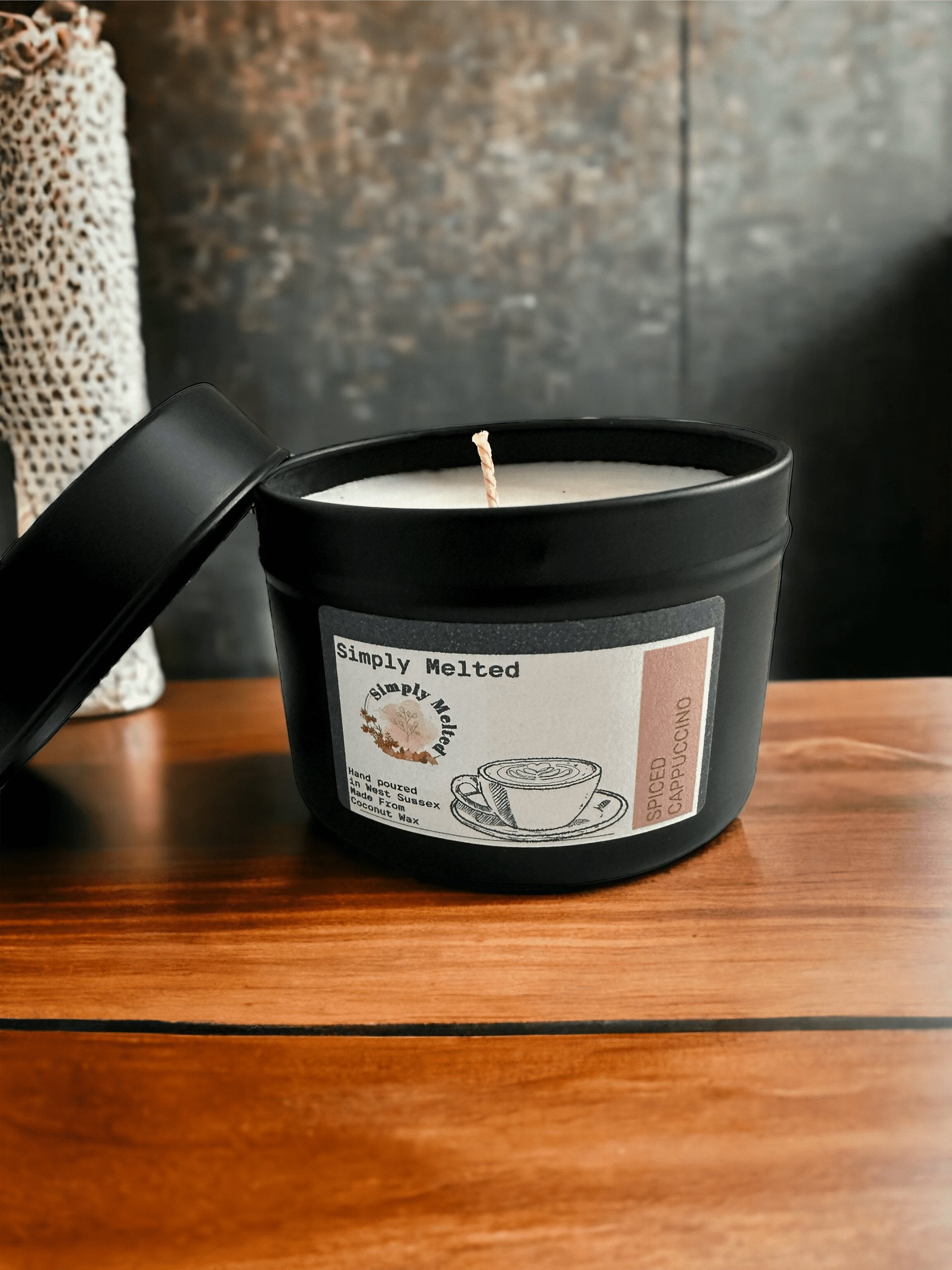 Spiced Cappuccino Tin Candle - Simply Melted