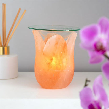 Tulip Shaped Himalayan Salt Oil Burner - Simply Melted