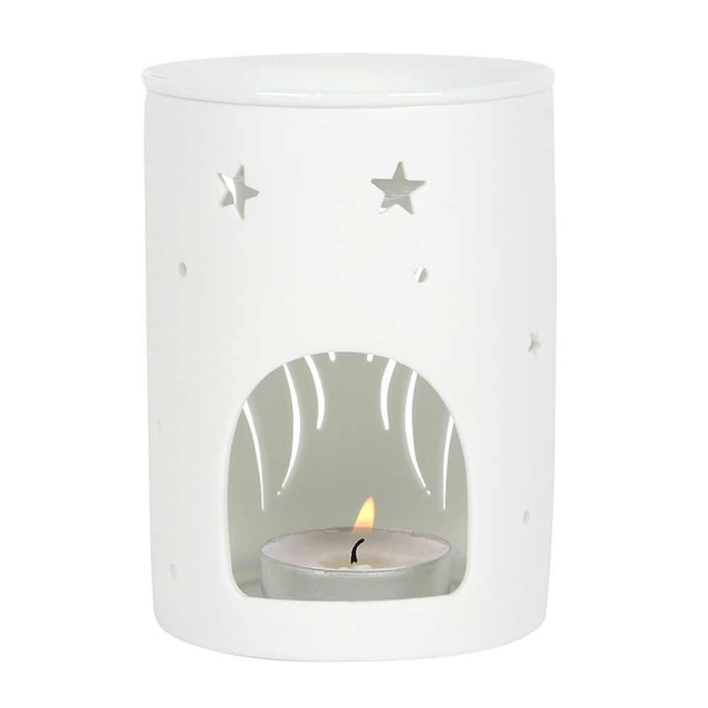 White Angel Wings Cut Out Oil Burner - Simply Melted