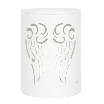 White Angel Wings Cut Out Oil Burner - Simply Melted