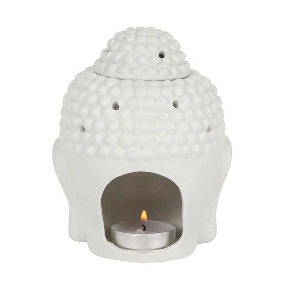 White Buddha Head Oil Burner - Simply Melted