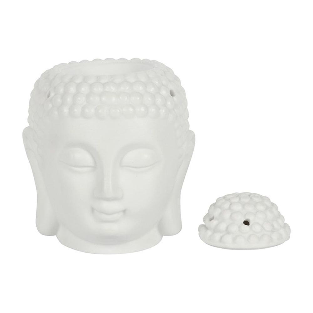 White Buddha Head Oil Burner - Simply Melted