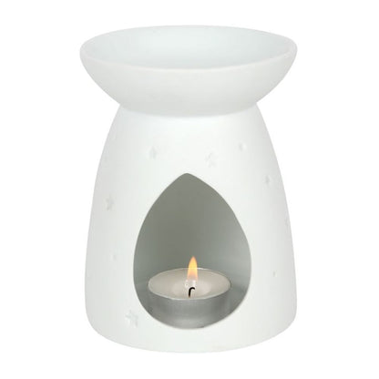 White Ceramic Angel Wings Oil Burner - Simply Melted