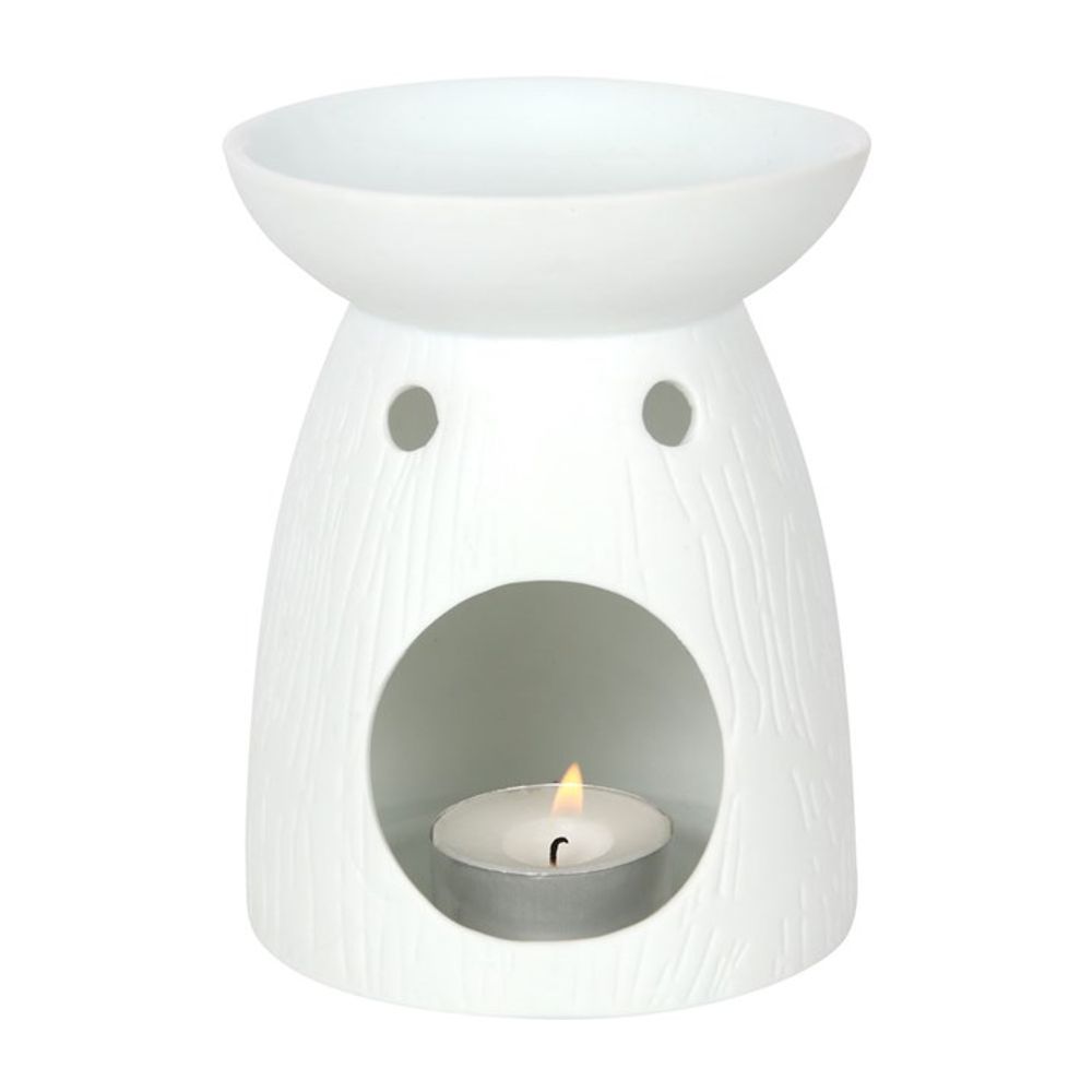 White Ceramic Tree of Life Oil Burner - Simply Melted