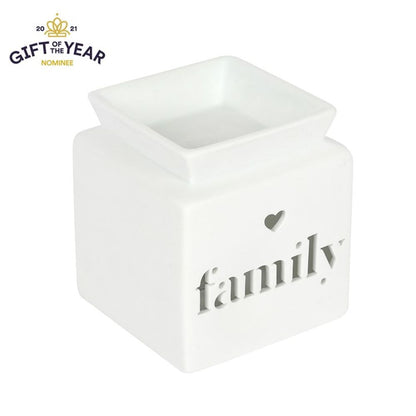 White Family Cut Out Oil Burner - Simply Melted