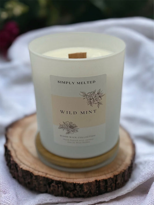 Wild Mint Wood Wick Candle - Simply Melted